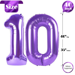 IWERP purple birthday balloon as a centerpiece for photos