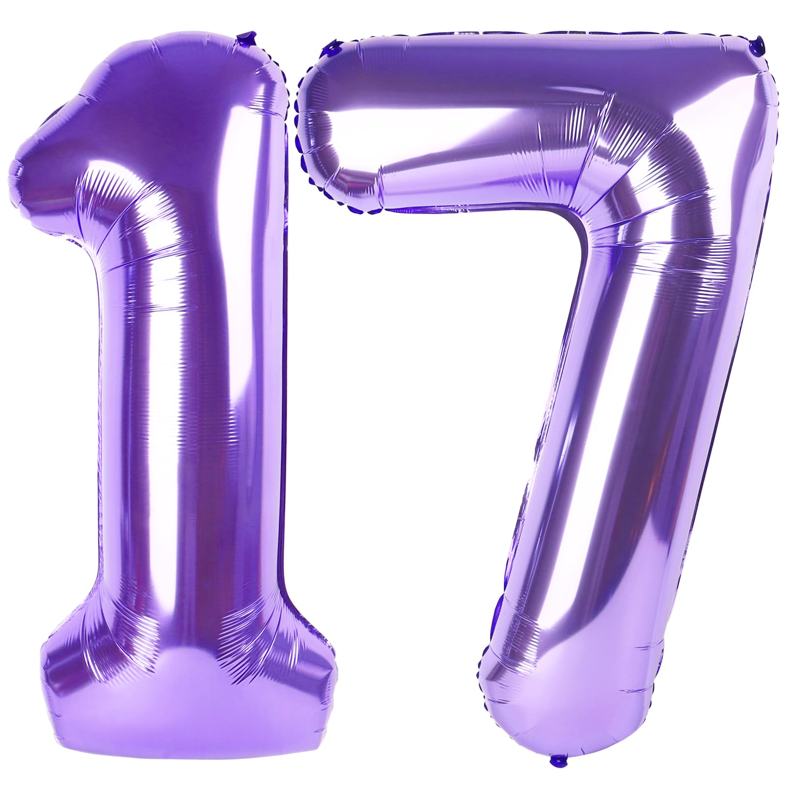 IWERP purple number 17 balloon 40 inch ready for a dramatic birthday backdrop.