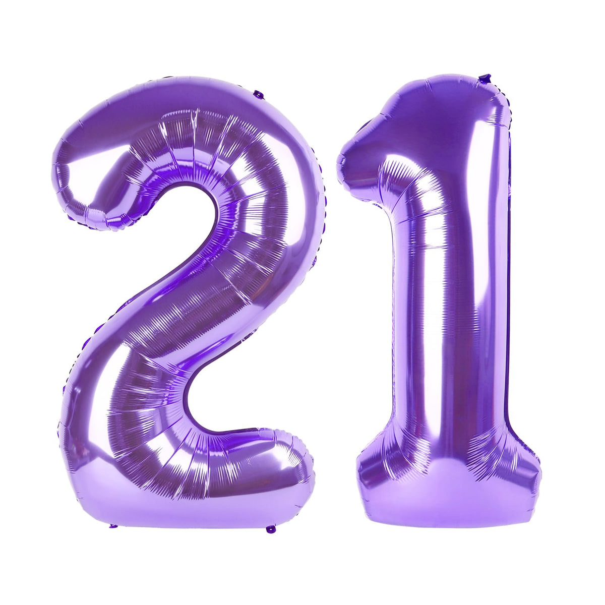 IWERP Purple Number 21 Balloon 40-inch creates a striking birthday backdrop for photos.