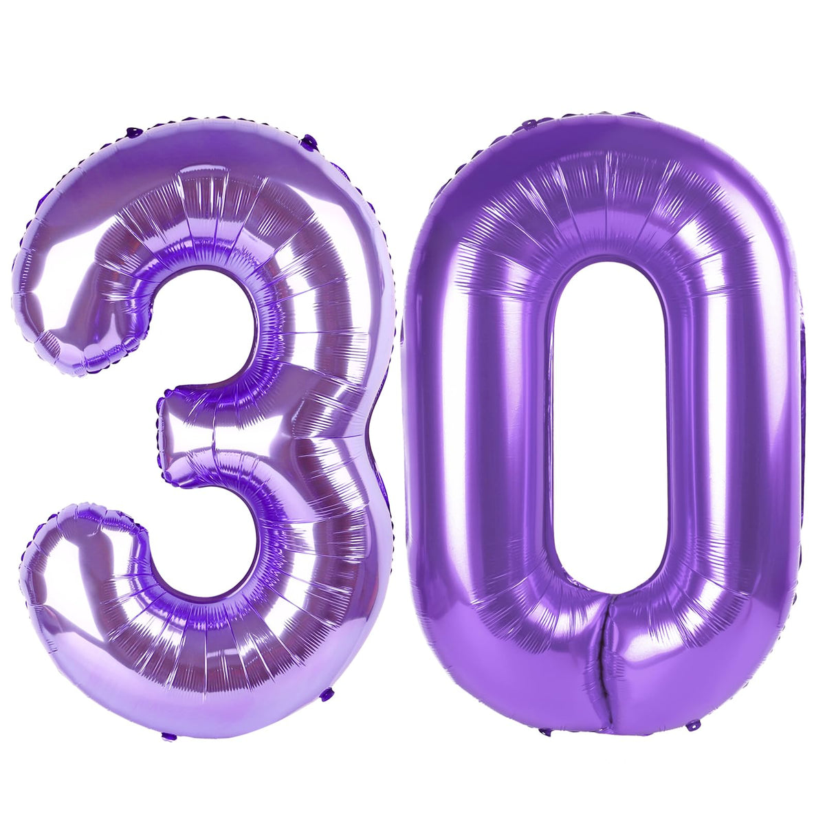 IWERP Purple Number 30 balloon, 40-inch size, ideal centerpiece for memorable photos.