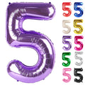 IWERP Purple Number 5 balloon 40 inch creates a bold photo backdrop for parties