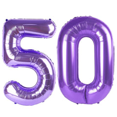 IWERP Purple Number 50 Balloon 40-Inch serves as a bold photo backdrop.