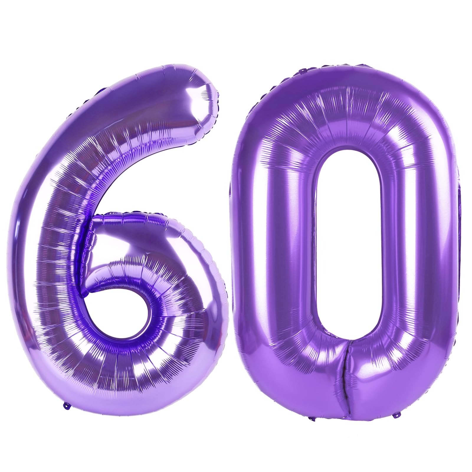 IWERP purple number 60 balloon 40 inch creates dramatic milestone photos