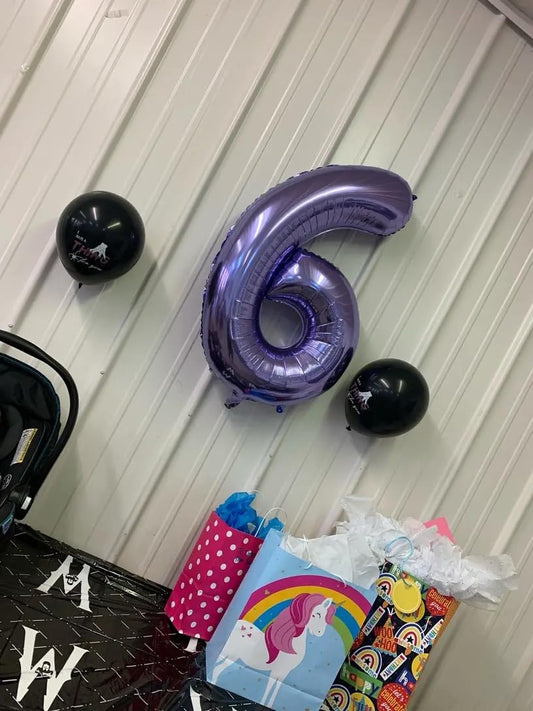 IWERP purple number balloon 16th birthday for eye-catching photo backdrops.
