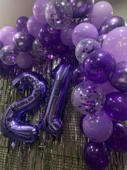 IWERP Purple number balloon decoration for entrances and stage backdrops.