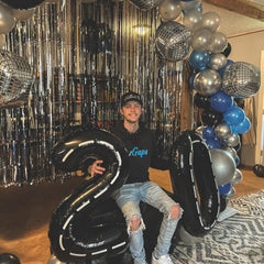 IWERP Durable materials balloon, Race Car Number 5 designed for long-lasting celebrations.