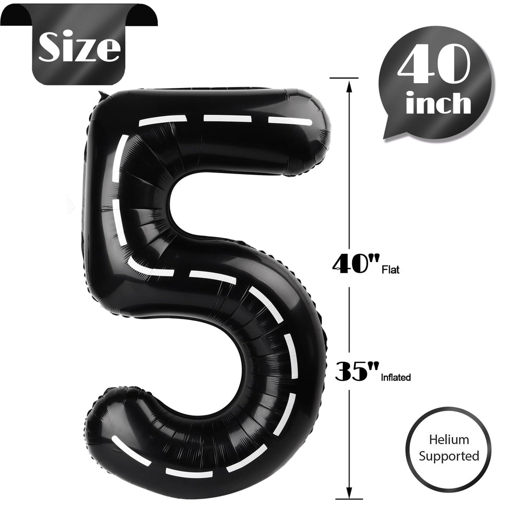 IWERP Race Car Number 5 balloon with self-sealing valve, easy inflation and storage.