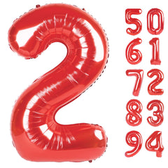 IWERP red 2 balloon 40 inch creates a bold birthday backdrop for photos.