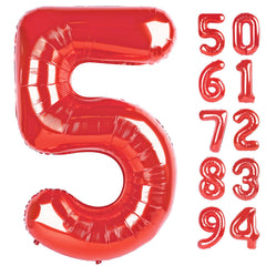 IWERP Red 5 balloon 40 inch front view for photo backdrop.