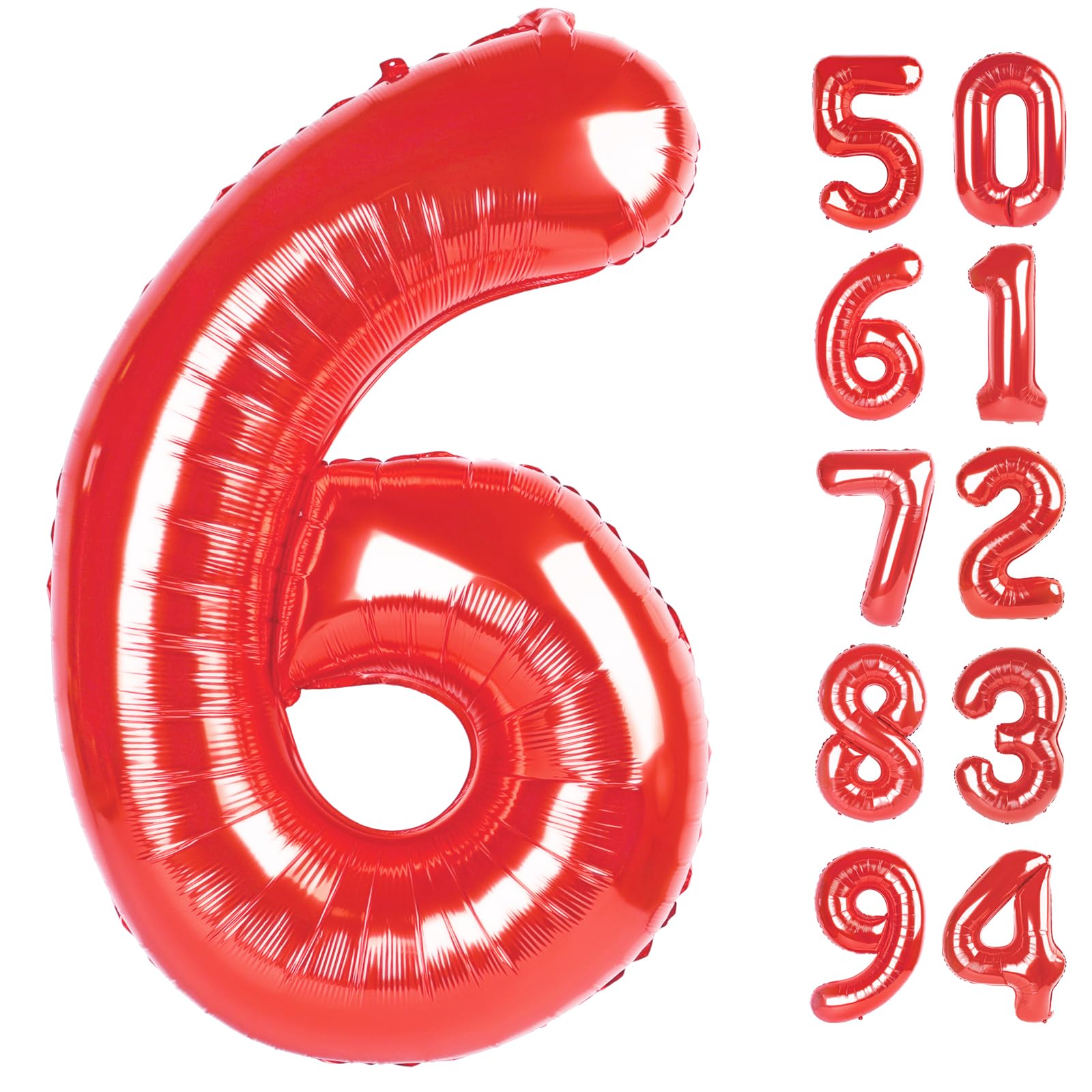 IWERP Red 6 balloon 40 inch creates a dramatic birthday photo backdrop.