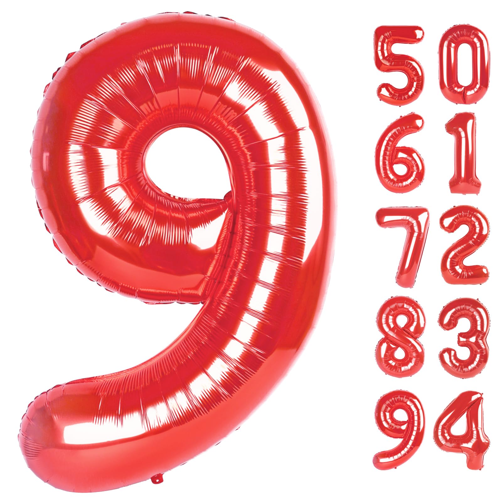 IWERP Red 9 balloon, 40-inch, ideal photo backdrop.
