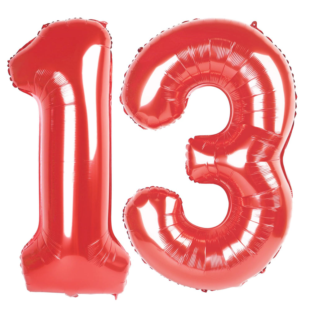 IWERP red 13 balloon 40-inch for a striking birthday photo backdrop