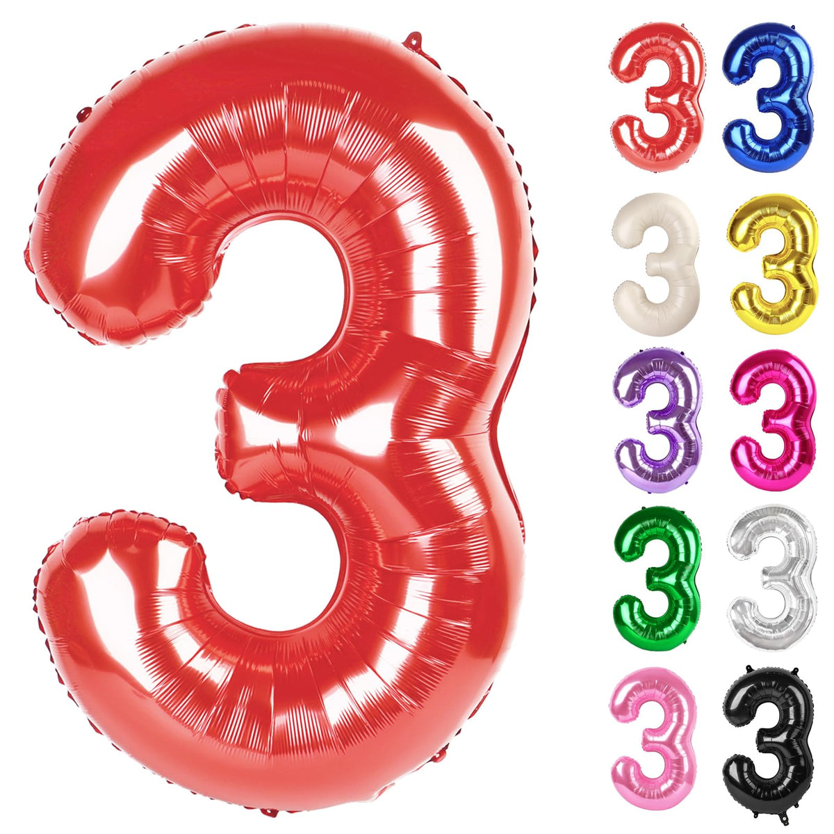 IWERP Red 3 Balloon 40-inch focal point for photos at a birthday party