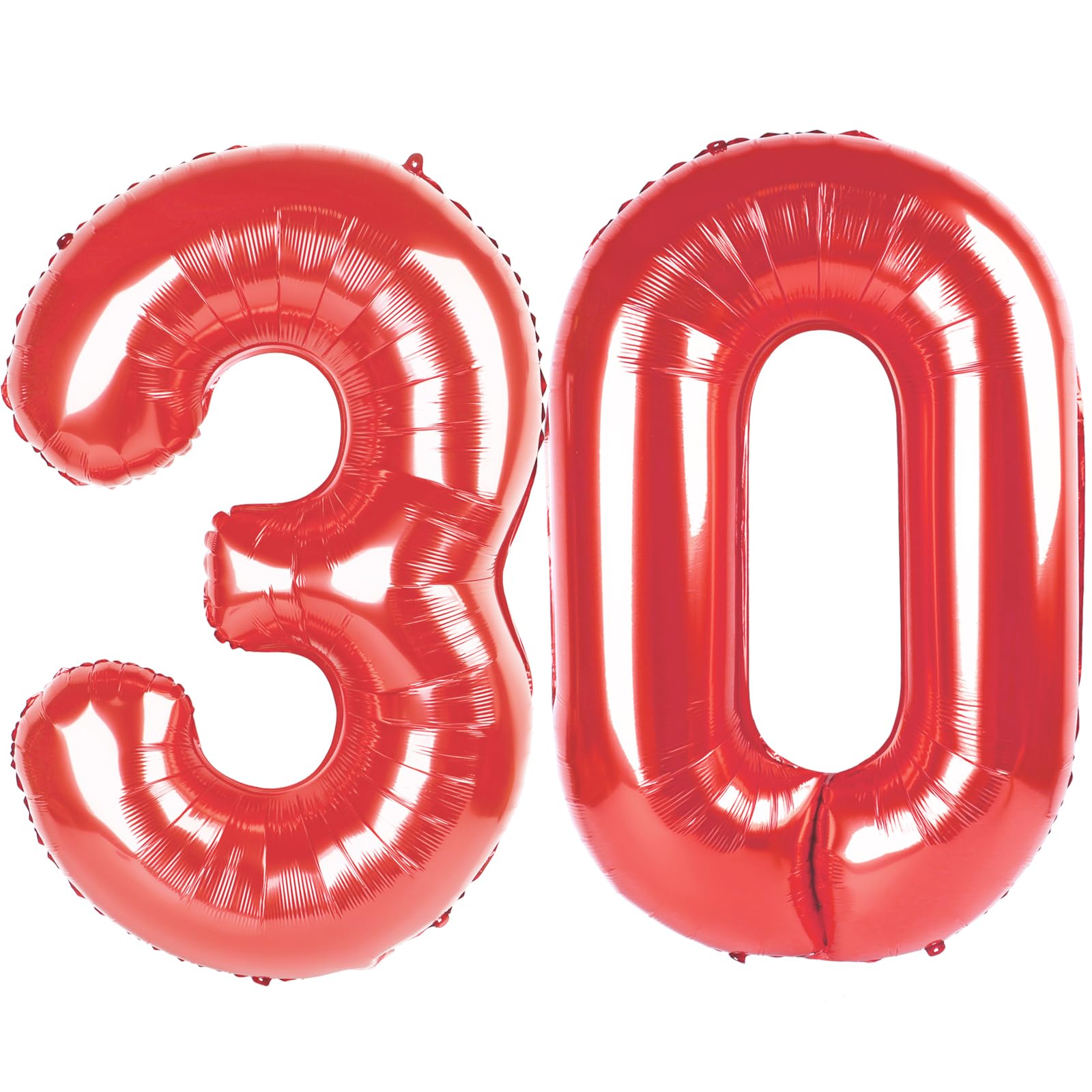 IWERP red 30 number balloon 40-inch creates a bold birthday backdrop.