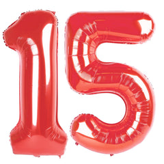 IWERP red number balloon 40-inch creates a bold birthday backdrop.