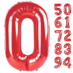 IWERP red number balloon 40-inch, bold centerpiece for birthdays