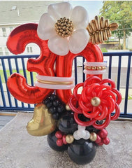 IWERP red number balloon 70, durable foil balloon for lasting events