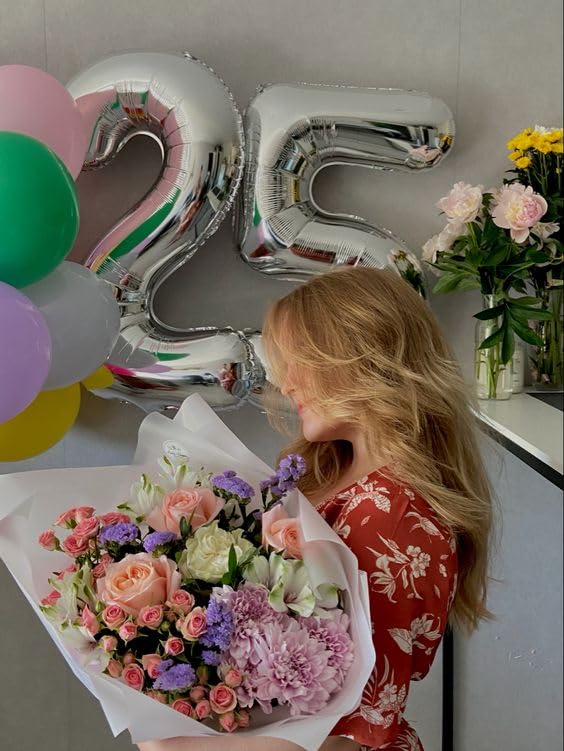 IWERP reusable silver number balloon, easy to store for future events.