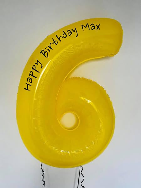 IWERP reusable yellow 1st birthday balloon for future celebrations.