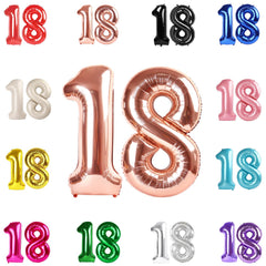 IWERP rose gold 18 balloon, 40-inch, creates a bold birthday backdrop