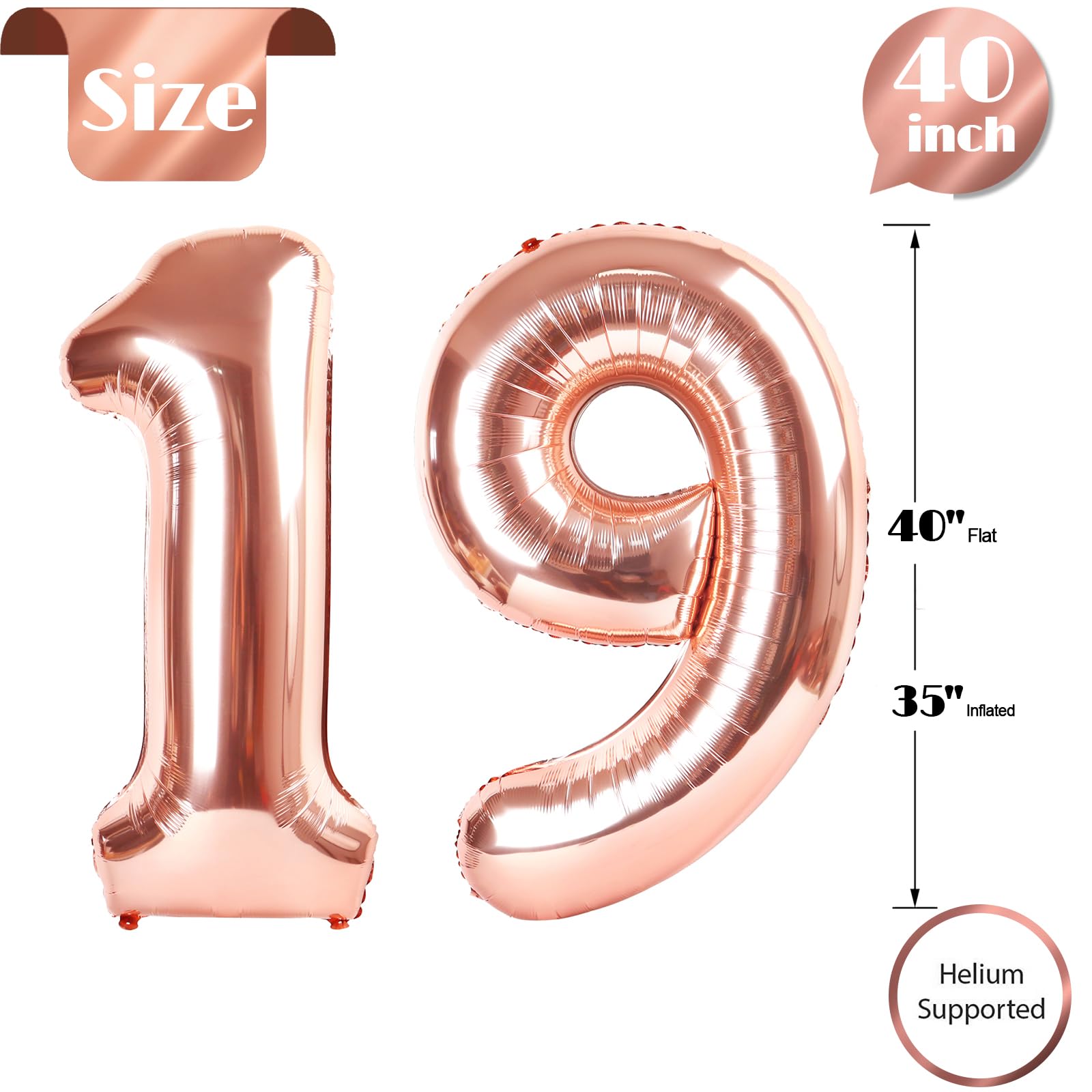 IWERP Rose Gold 19th birthday setup enhances party ambiance.