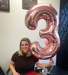 IWERP Rose Gold 3 Balloon packaging for easy gifting.