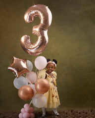 IWERP Rose Gold 3 Balloon inflated setup demonstrates easy self-seal convenience.