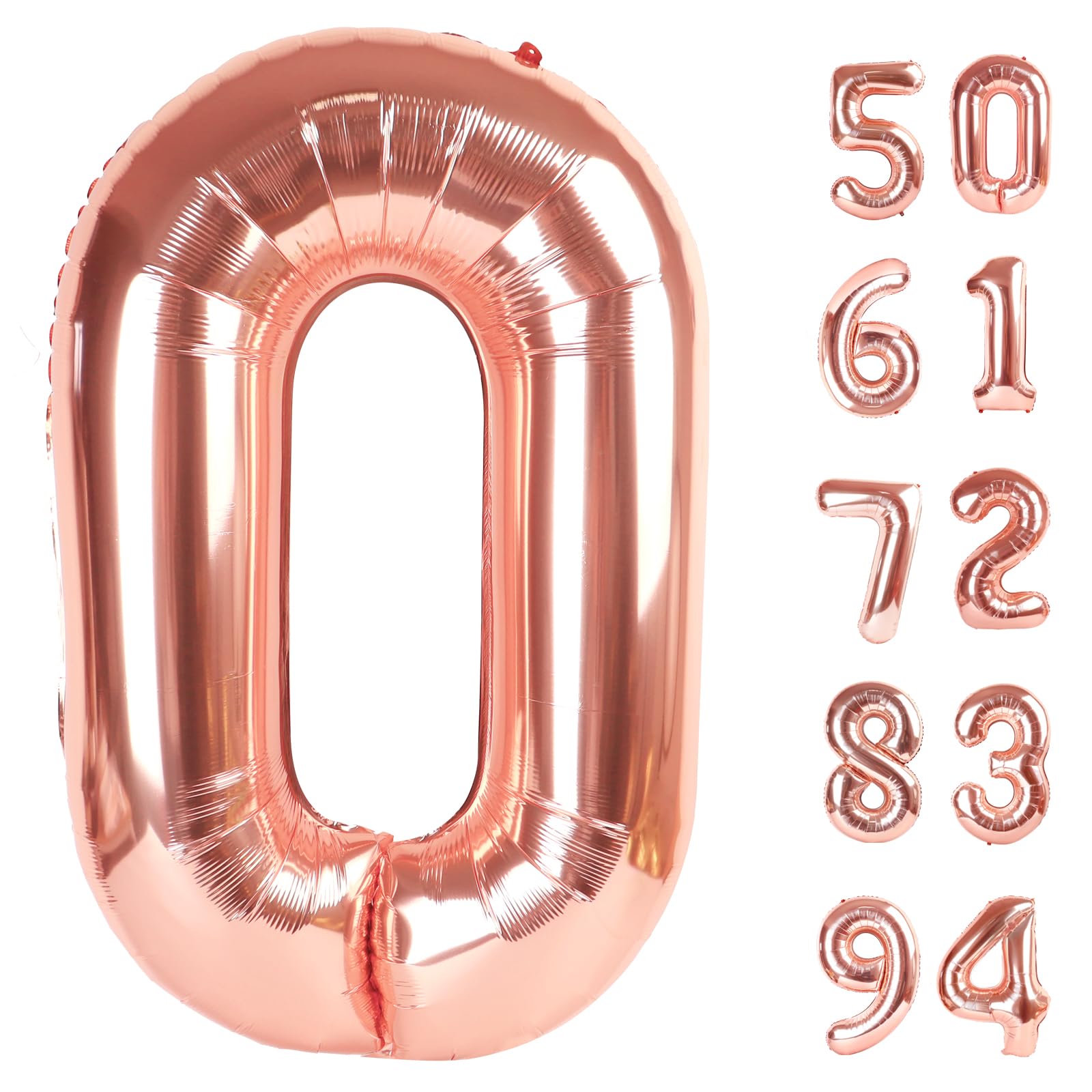 IWERP Rose Gold 40 Inch Number Balloon as a bold birthday backdrop.