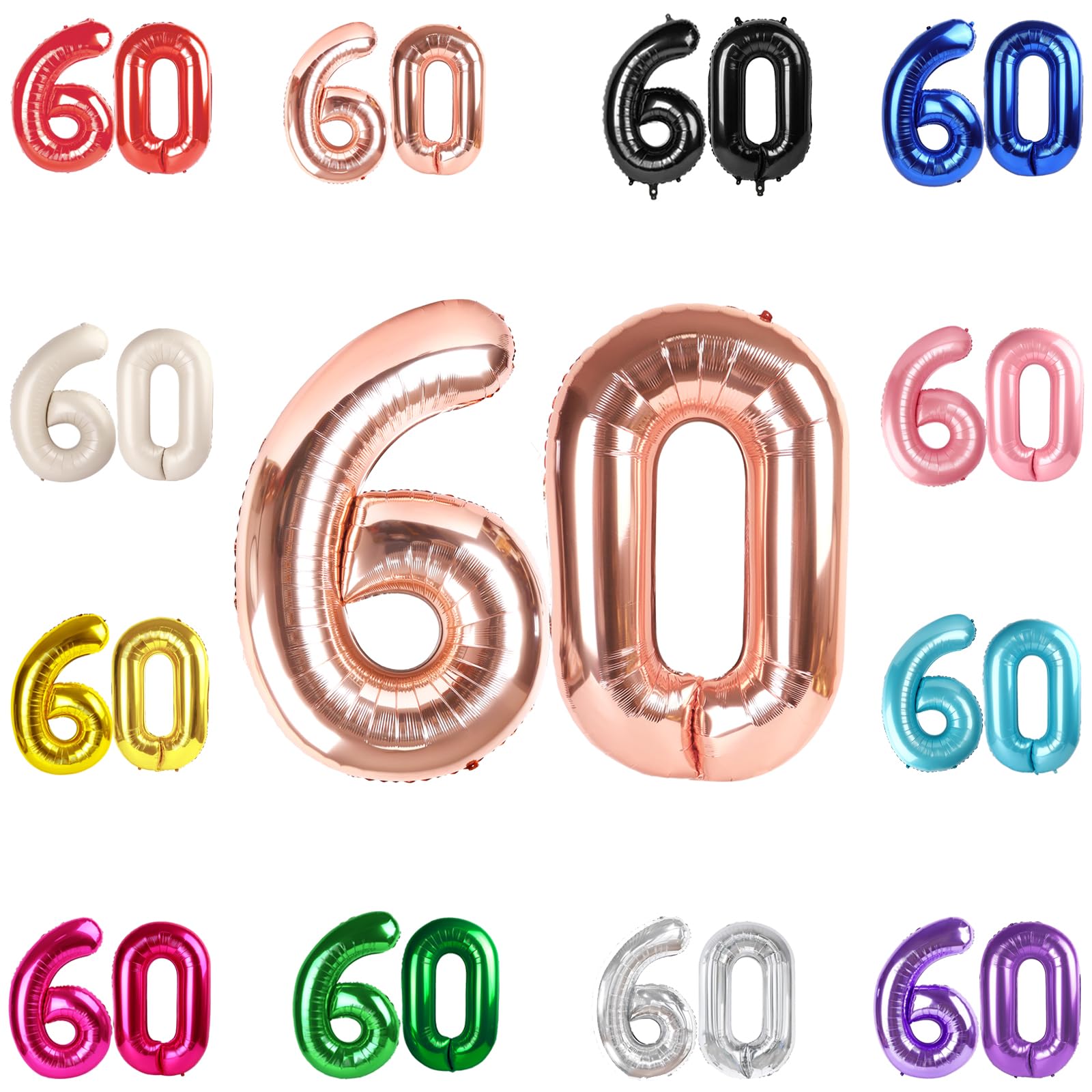 IWERP rose gold 60 balloon 40-inch creates a bold stage backdrop.