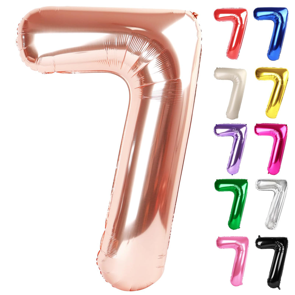 IWERP Rose Gold 7 balloon 40-inch centerpiece for memorable photos.