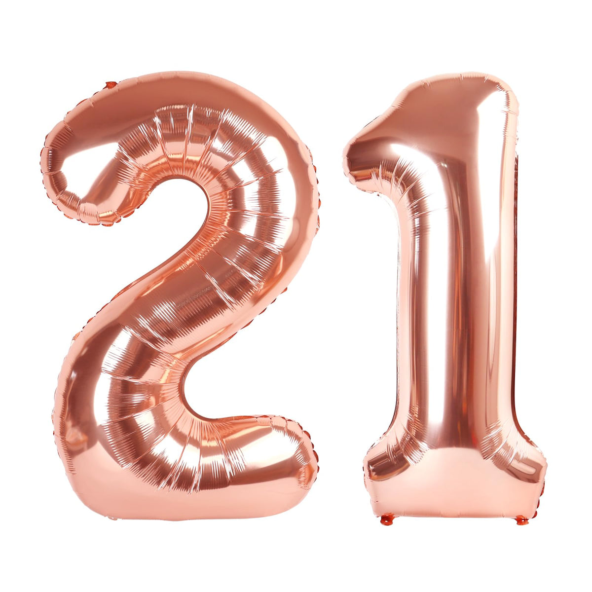 IWERP Rose Gold Number 21 balloon 40-inch creates a stunning photo backdrop.