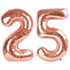IWERP Rose Gold Number 25 balloon 40-inch centerpiece for memorable photos