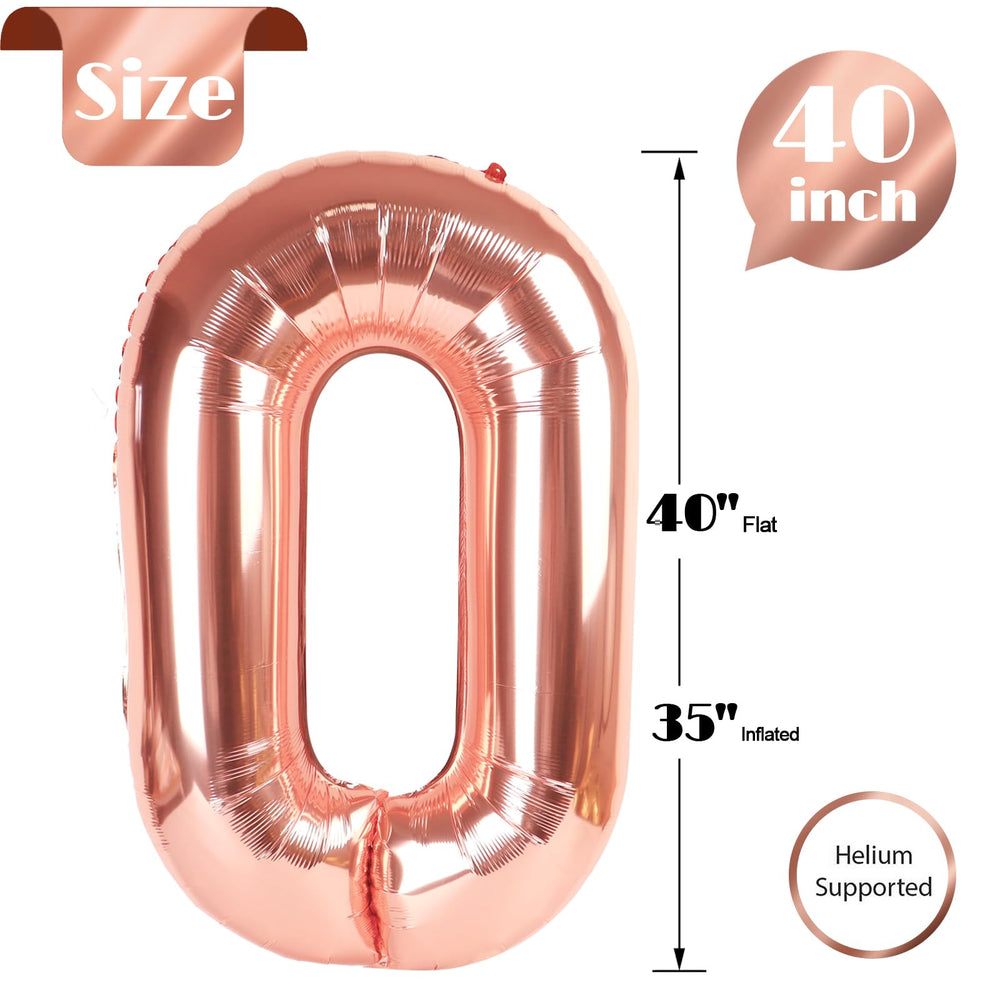 IWERP Rose Gold Thirty Number Balloon adds elegant milestone accents.
