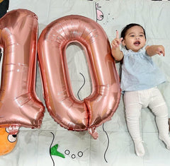 IWERP Rose Gold Zero Number Balloon ideal for milestone birthday displays.