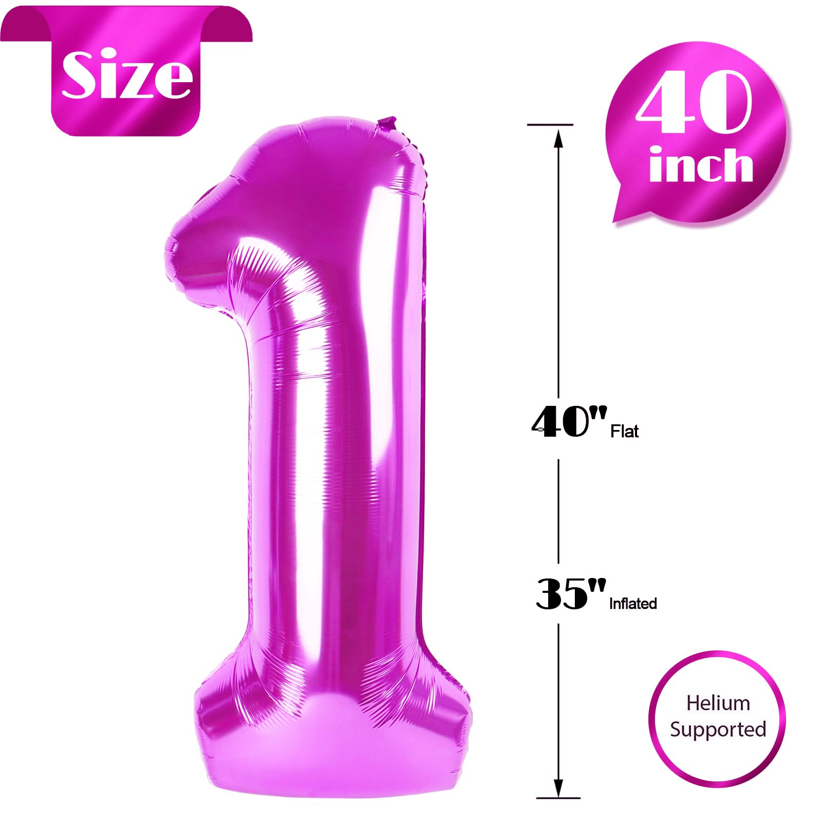 IWERP rosy purple balloon adds elegant focal point to celebrations.