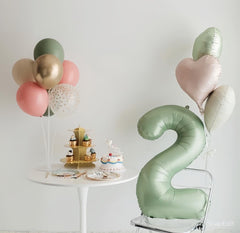 IWERP Sage Green 2 Balloon close-up shows durable finish for celebrations.
