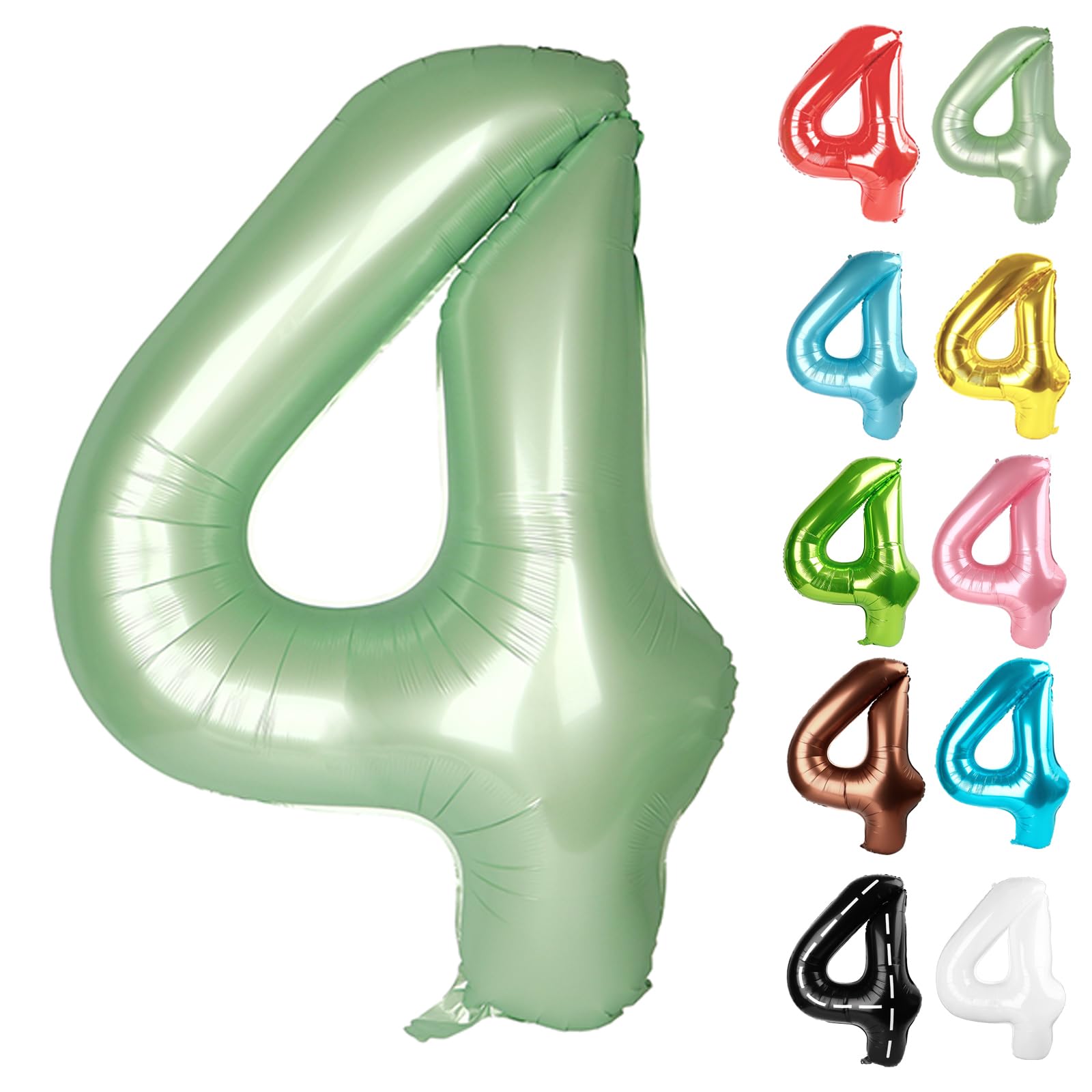 IWERP sage green 40-inch #4 balloon creates a striking photo backdrop.