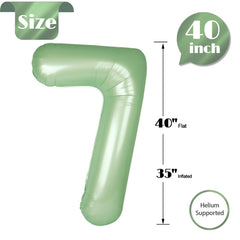 IWERP Sage Green 7th Birthday Balloon stands out in celebrations