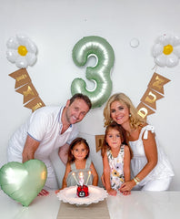 IWERP Sage Green 5-number balloon with reusable design for future parties.
