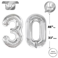 IWERP self-sealing balloon silver 30 for easy storage.