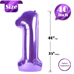 Premium purple decoration works with helium or air displays.