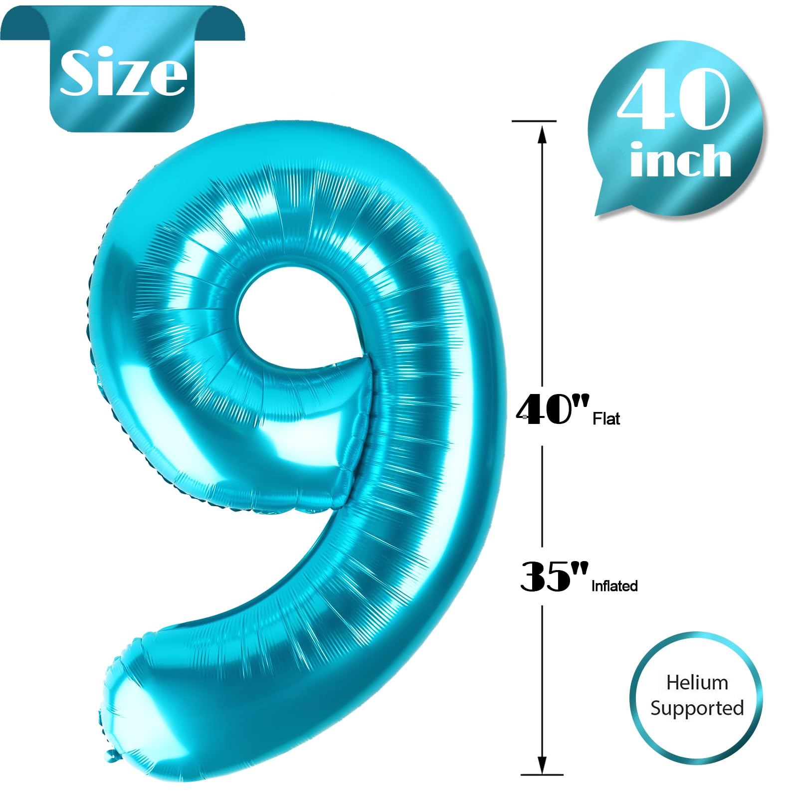 IWERP self-sealing blue 9-number balloon enables quick setup and reuse