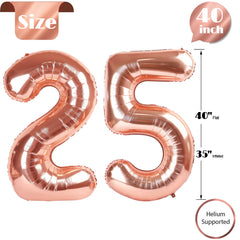 IWERP self-sealing rose gold 25 balloon enables easy inflation and reuse