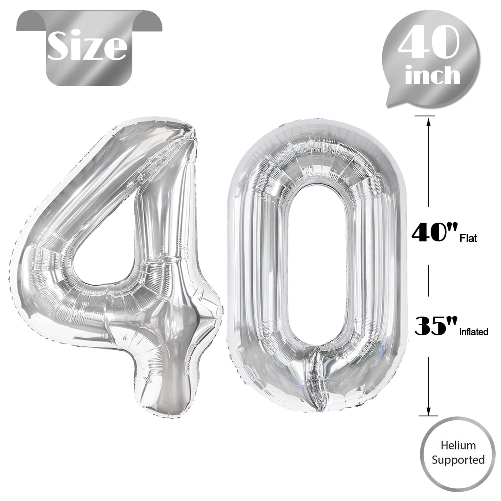 IWERP silver 40-year anniversary balloon highlights milestone moments with luxury