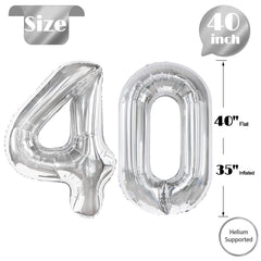 IWERP silver 40-year anniversary balloon highlights milestone moments with luxury
