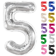 IWERP Silver 5 Balloon 40-Inch creates a striking photo backdrop.