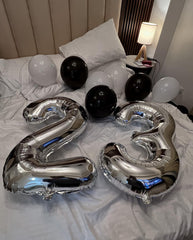 IWERP silver foil balloon 7 adds versatile décor for helium or air setups.