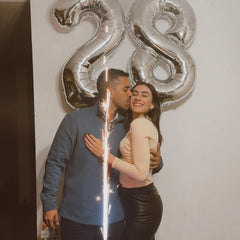 IWERP silver foil balloon with shimmering finish for festive decor.