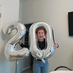 IWERP 40 inch balloon pairs well with other numerals for personalized milestones