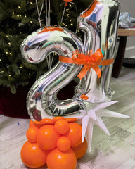 IWERP Sparkling silver birthday prop adds elegance to celebrations.